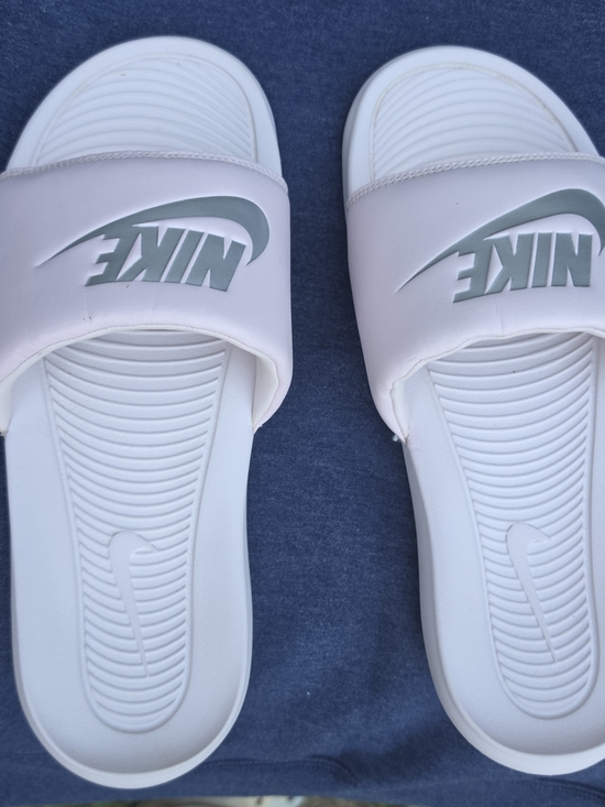 Nike Shoes - Nike Women's Pink/White Benassi Slide Sandals